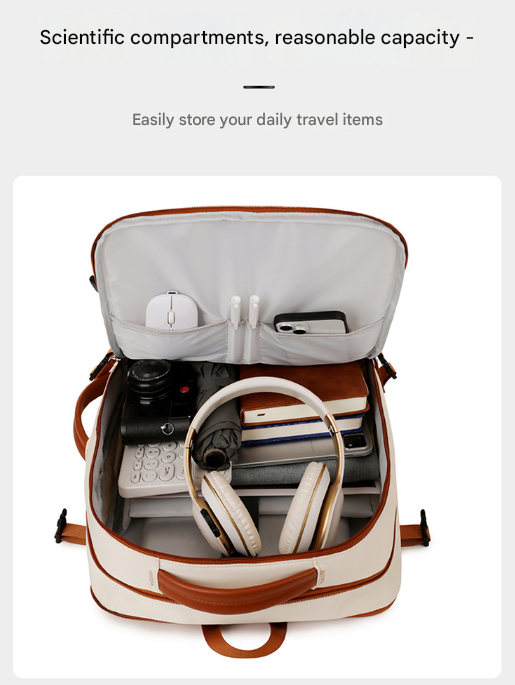 Grey Expandable Laptop Backpack with USB Port - Stylish Travel & Business Daypack - Image 7