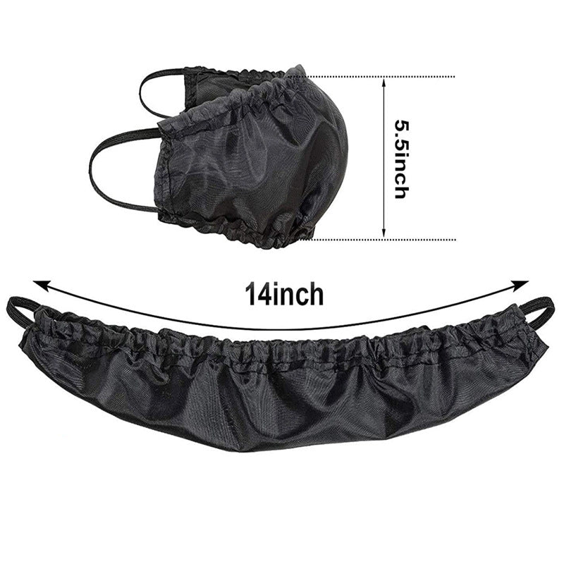 5 Pcs Black Men's Reusable Beard Guard Bib - Protective Beard Cover for Eating and Sleeping - Black Beard Bonnet Apron - Image 4