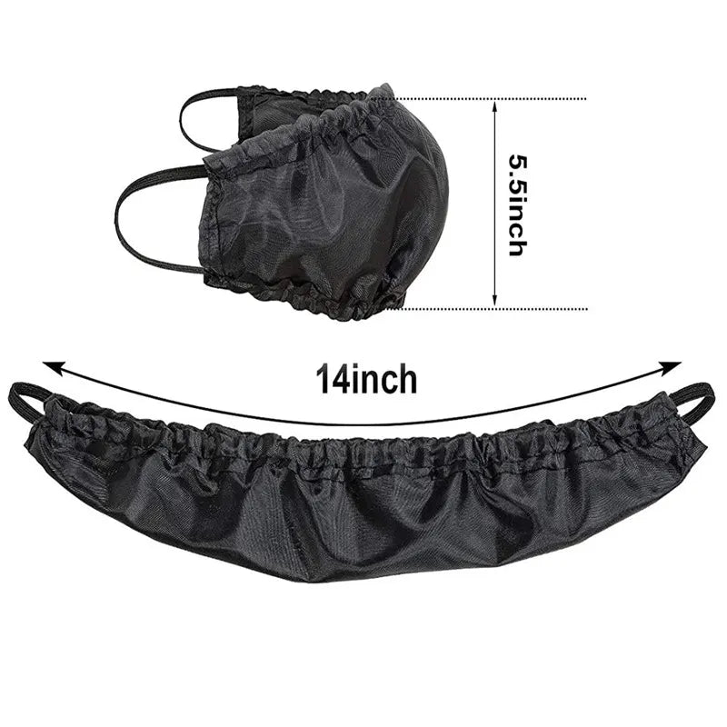 5 Pcs Black Men's Reusable Beard Guard Bib - Protective Beard Cover for Eating and Sleeping - Black Beard Bonnet Apron - Image 4