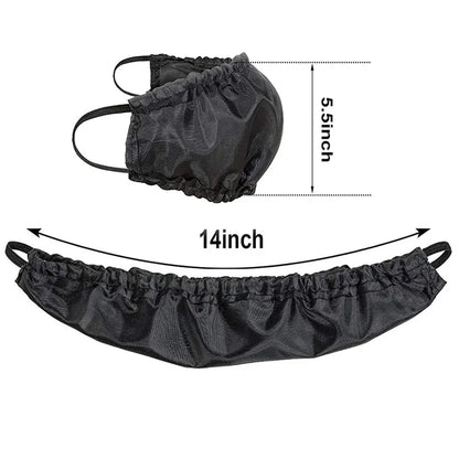 5 Pcs Black Men's Reusable Beard Guard Bib - Protective Beard Cover for Eating and Sleeping - Black Beard Bonnet Apron - Image 4
