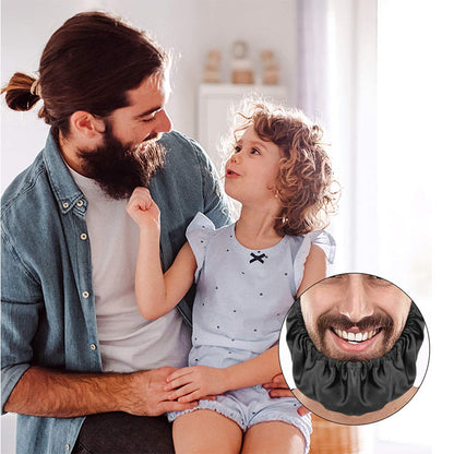 5 Pcs Black Men's Reusable Beard Guard Bib - Protective Beard Cover for Eating and Sleeping - Black Beard Bonnet Apron - Image 5