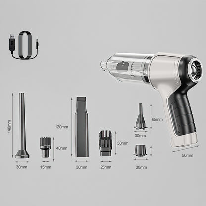 Black Powerful 3-in-1 Cordless Handheld Vacuum Cleaner - 12000Pa Suction & Air Duster Blower for Car Home & Office - Image 2