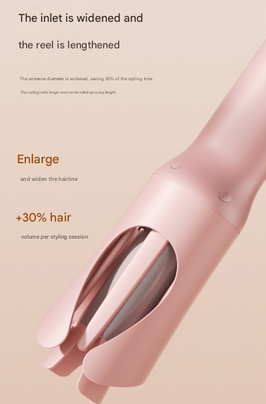 Black Portable Cordless Hair Curler - USB-C Rechargeable Automatic Hair Waver with Ceramic Barrel & Anti-Scald Design - Image 5