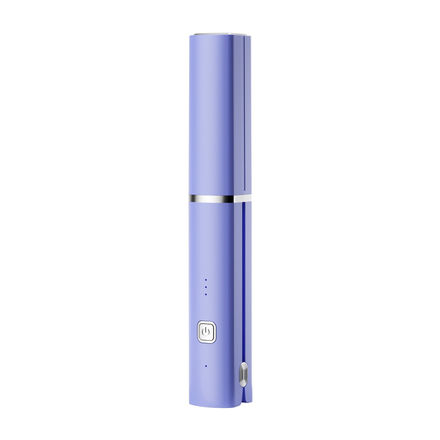 Purple Compact Cordless Hair Straightener - Portable 2-in-1 Mini Flat Iron, USB-C Rechargeable for Travel & Touch-ups