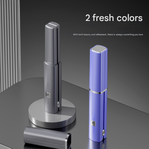 Purple Compact Cordless Hair Straightener - Portable 2-in-1 Mini Flat Iron, USB-C Rechargeable for Travel & Touch-ups - Image 2