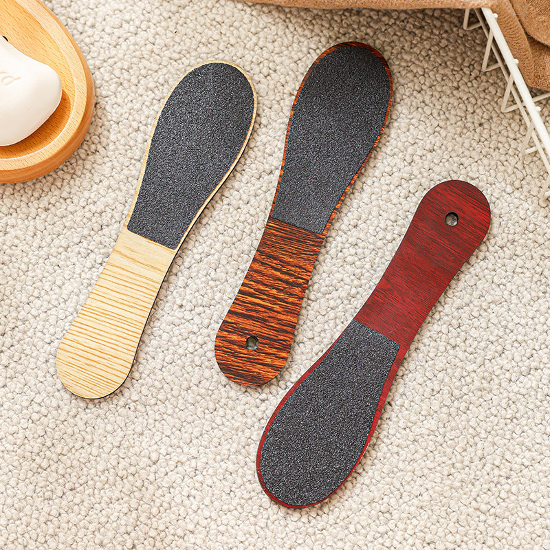 Reddish Brown Professional Pedicure Foot File 10-Pack - Double-Sided Callus Remover with Wooden Handle - Image 2