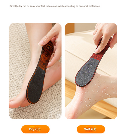 Reddish Brown Professional Pedicure Foot File 10-Pack - Double-Sided Callus Remover with Wooden Handle - Image 3
