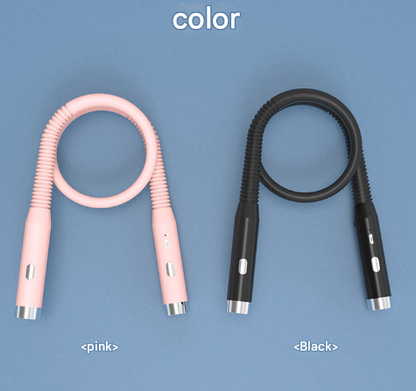 Black Hands-Free LED Neck Reading Light - USB Rechargeable with 3 Color & Brightness Modes, Flexible Gooseneck for Books, Crafts & Knitting - Image 2