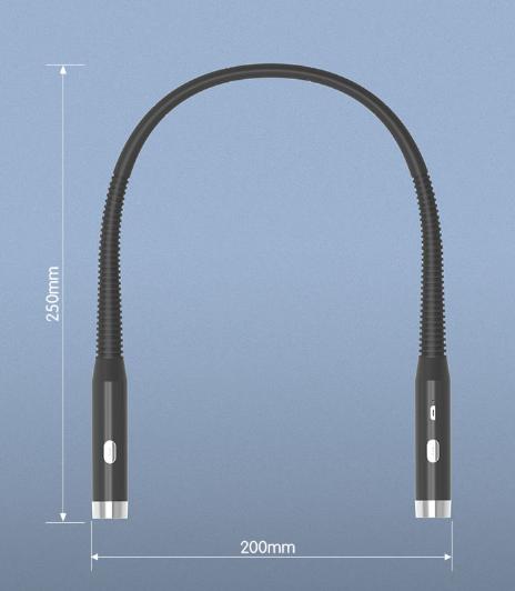 Black Hands-Free LED Neck Reading Light - USB Rechargeable with 3 Color & Brightness Modes, Flexible Gooseneck for Books, Crafts & Knitting - Image 8