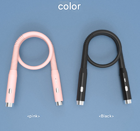 Pink Hands-Free LED Neck Reading Light - USB Rechargeable with 3 Color & Brightness Modes, Flexible Gooseneck for Books, Crafts & Knitting - Image 2