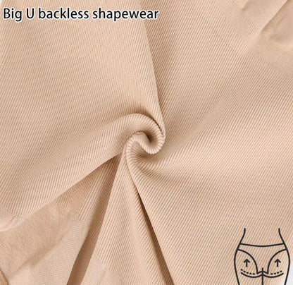 2 Pcs Size XL Skin Color Seamless Backless Bodysuit Shapewear - Deep U-Plunge Tummy Control Thong Shaper - Image 8