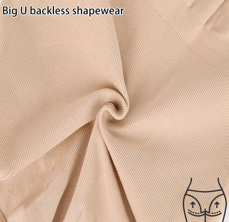2 Pcs Size M Skin Color Seamless Backless Bodysuit Shapewear - Deep U-Plunge Tummy Control Thong Shaper - Image 8