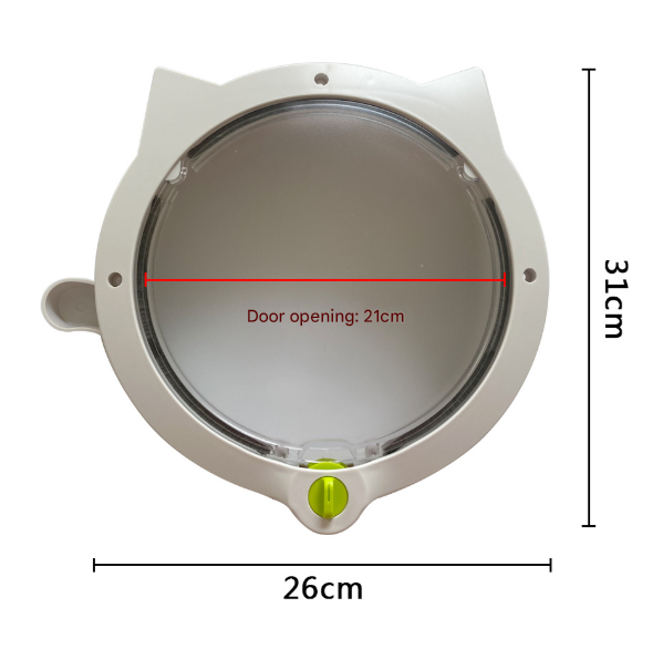 Black 4-Way Locking Cat Flap Door - Pet Entry Portal for Interior Doors, Walls & Cabinets - Image 7