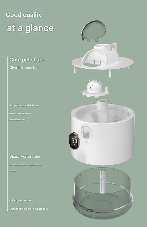 Pink Adorable Space Capsule Humidifier - Portable USB Cool Mist Maker with LED Display & Ambient Night Light - Image 4
