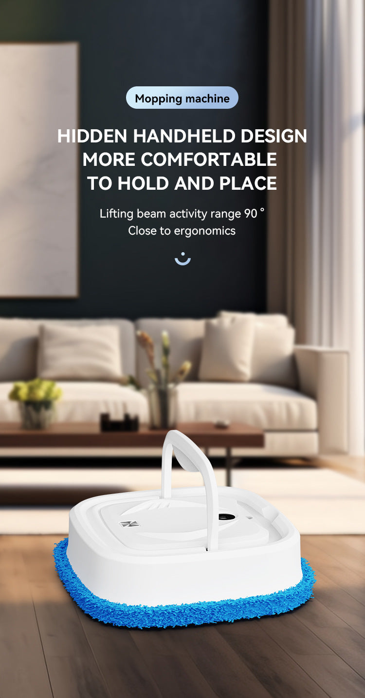 White Smart Robotic Floor Mop with Humidifier Spray - Ultra-Slim Automatic Wet & Dry Floor Cleaner - Image 8