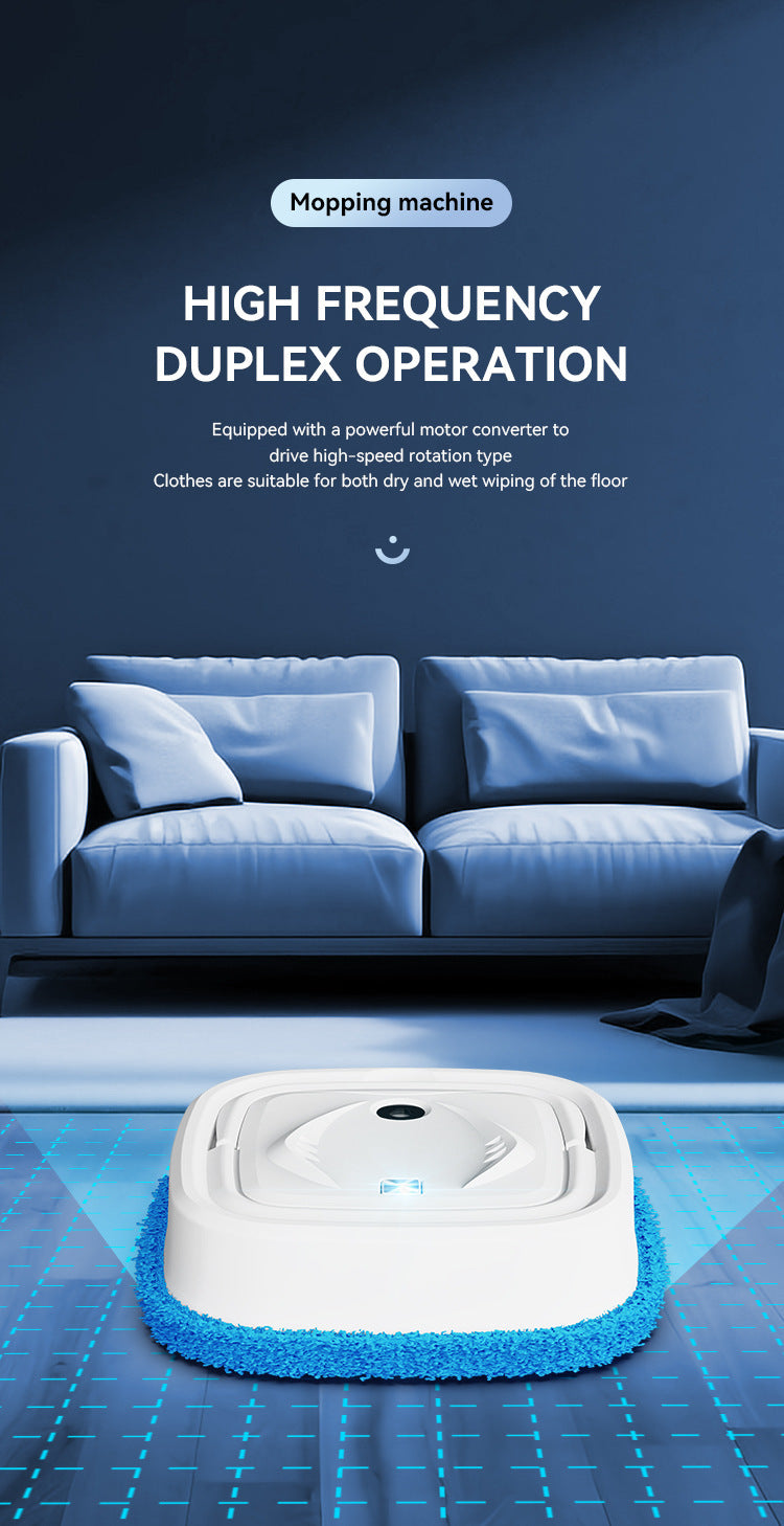 Black Smart Robotic Floor Mop with Humidifier Spray - Ultra-Slim Automatic Wet & Dry Floor Cleaner - Image 3
