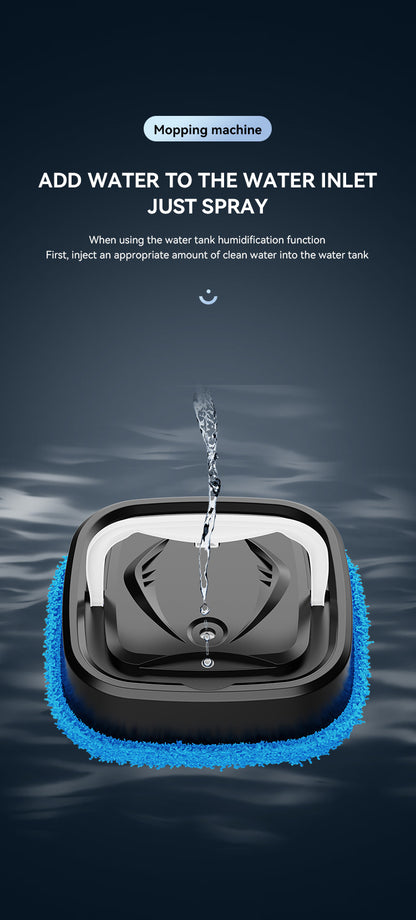 Black Smart Robotic Floor Mop with Humidifier Spray - Ultra-Slim Automatic Wet & Dry Floor Cleaner - Image 9
