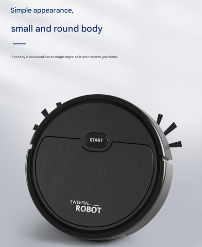White 3-in-1 Smart Robot Vacuum Cleaner - Automatic Sweeping, Mopping & Suction for Hard Floors & Pet Hair - Image 4