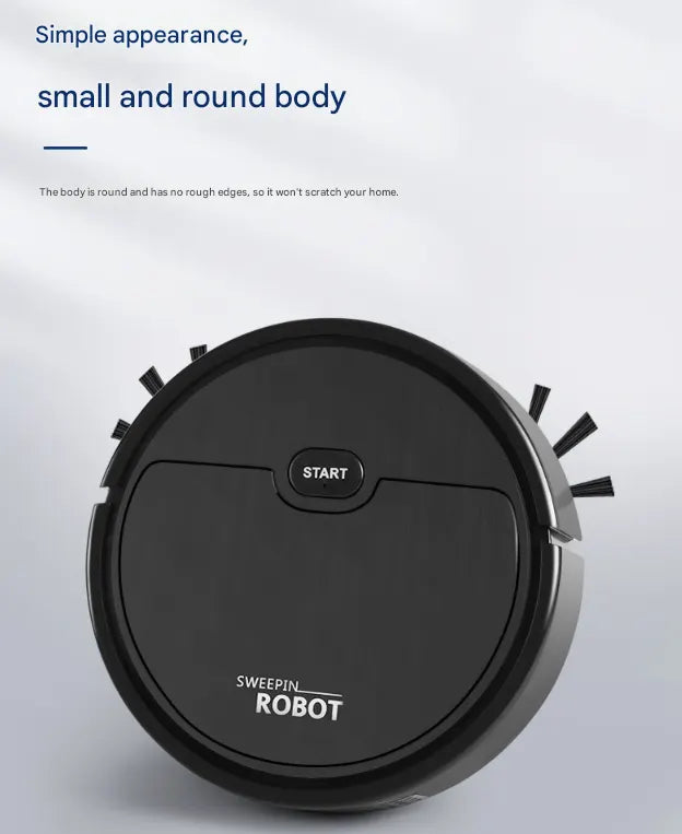 White 3-in-1 Smart Robot Vacuum Cleaner - Automatic Sweeping, Mopping & Suction for Hard Floors & Pet Hair - Image 4