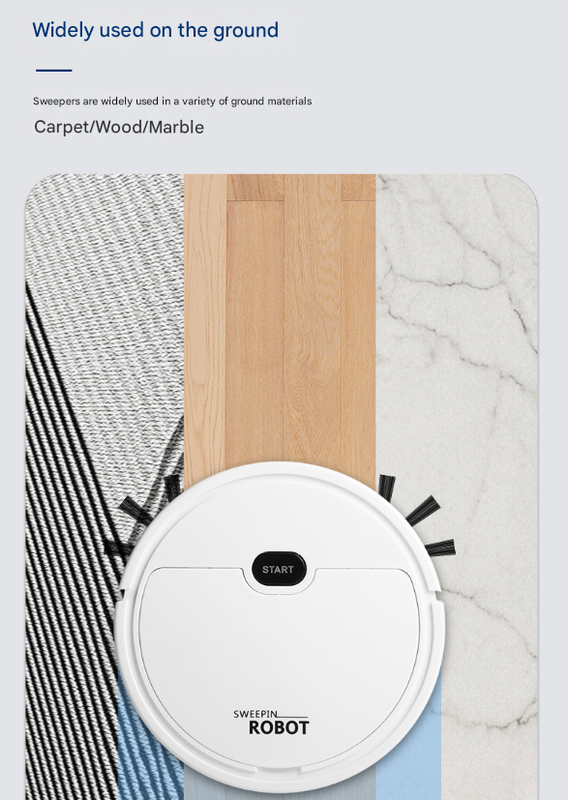 Black 3-in-1 Smart Robot Vacuum Cleaner - Automatic Sweeping, Mopping & Suction for Hard Floors & Pet Hair - Image 5