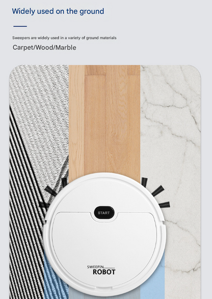 Black 3-in-1 Smart Robot Vacuum Cleaner - Automatic Sweeping, Mopping & Suction for Hard Floors & Pet Hair - Image 5