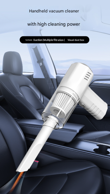 White 2-in-1 Cordless Handheld Vacuum and Air Blower - Portable & Lightweight Cleaner for Car, Home, and Pet Hair - Image 2