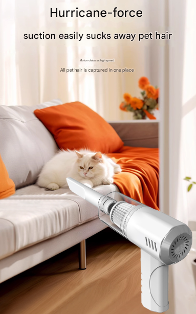 White 2-in-1 Cordless Handheld Vacuum and Air Blower - Portable & Lightweight Cleaner for Car, Home, and Pet Hair - Image 3