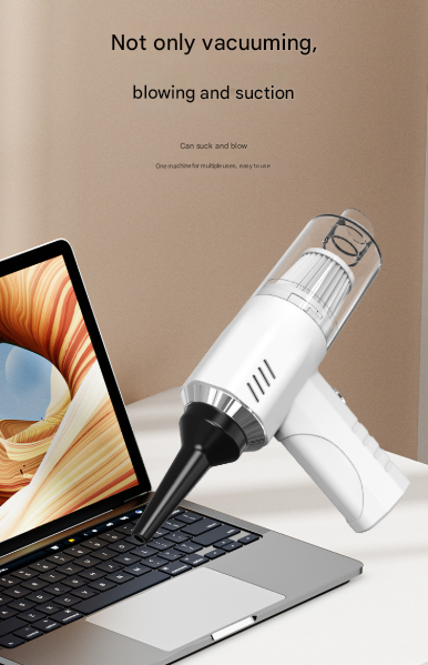 White 2-in-1 Cordless Handheld Vacuum and Air Blower - Portable & Lightweight Cleaner for Car, Home, and Pet Hair - Image 5