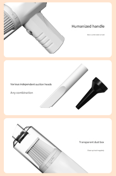 White 2-in-1 Cordless Handheld Vacuum and Air Blower - Portable & Lightweight Cleaner for Car, Home, and Pet Hair - Image 7