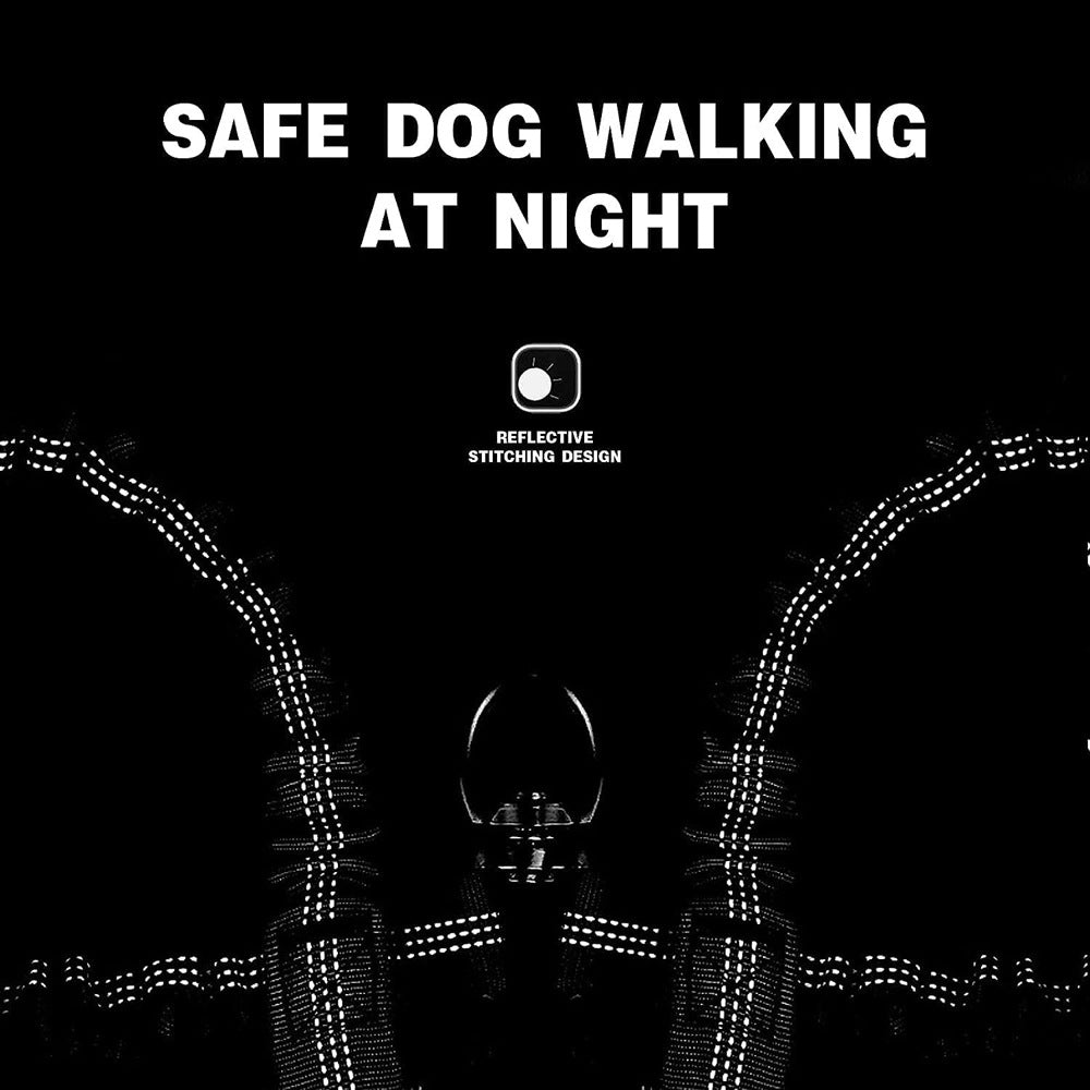 Grey 3-in-1 Tangle-Free Dog Leash for 1-3 Dogs - Heavy Duty Bungee Coupler with Reflective Stitching & Padded Handle - Image 4