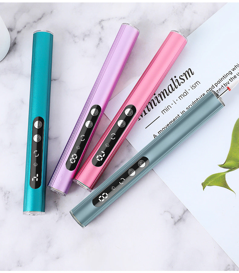 Pink Rechargeable Electric Nail Drill Pen with UV Curing Lamp - Professional All-in-One Manicure Pedicure Kit for Polishing & Gel Removal - Image 8