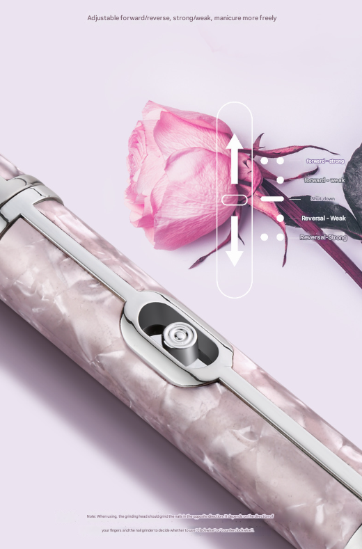 Pink Cordless Electric Nail Drill Pen - Professional Rechargeable Manicure & Pedicure Kit - Image 4