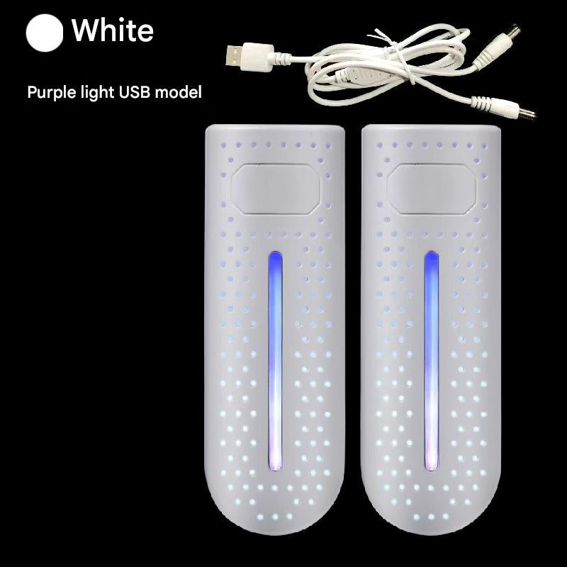 White Portable USB Shoe Dryer & Deodorizer - Constant Temperature Electric Boot Warmer with UV Sanitizer - Image 2