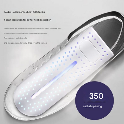 White Portable USB Shoe Dryer & Deodorizer - Constant Temperature Electric Boot Warmer with UV Sanitizer - Image 3