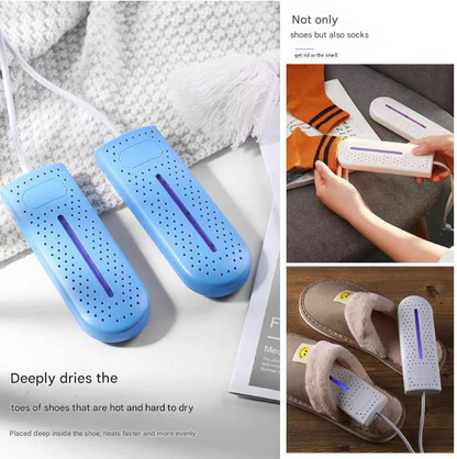 Blue Portable USB Shoe Dryer & Deodorizer - Constant Temperature Electric Boot Warmer with UV Sanitizer - Image 6