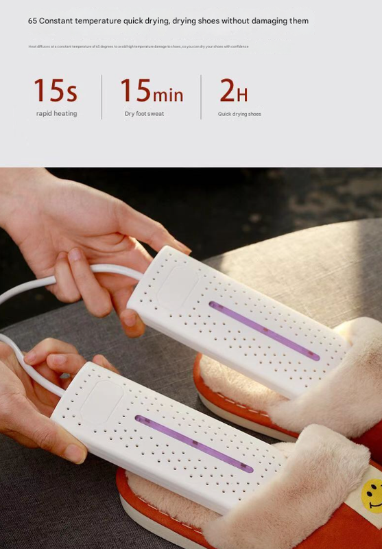 Blue Portable USB Shoe Dryer & Deodorizer - Constant Temperature Electric Boot Warmer with UV Sanitizer - Image 7