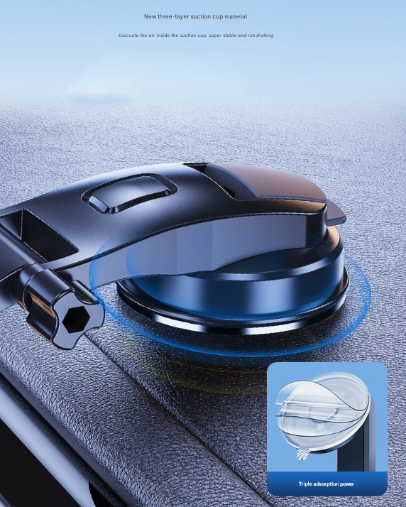 Black Universal Car Phone Mount Holder - 360° Rotation with Upgraded Suction Cup for Dashboard & Windscreen - Image 4