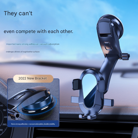 Black Universal Car Phone Mount Holder - 360° Rotation with Upgraded Suction Cup for Dashboard & Windscreen - Image 5