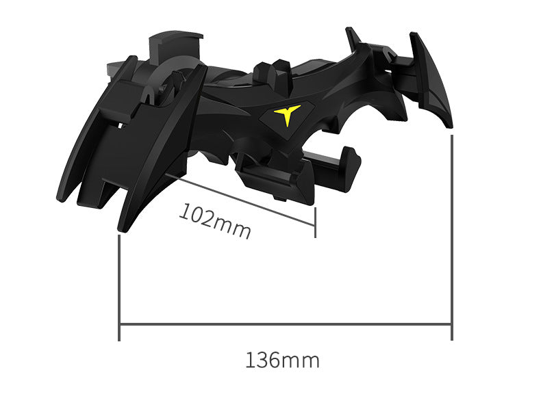 Black Creative Bat-Style Gravity Car Phone Mount - Secure Air Vent Holder with 360 Rotation - Image 3