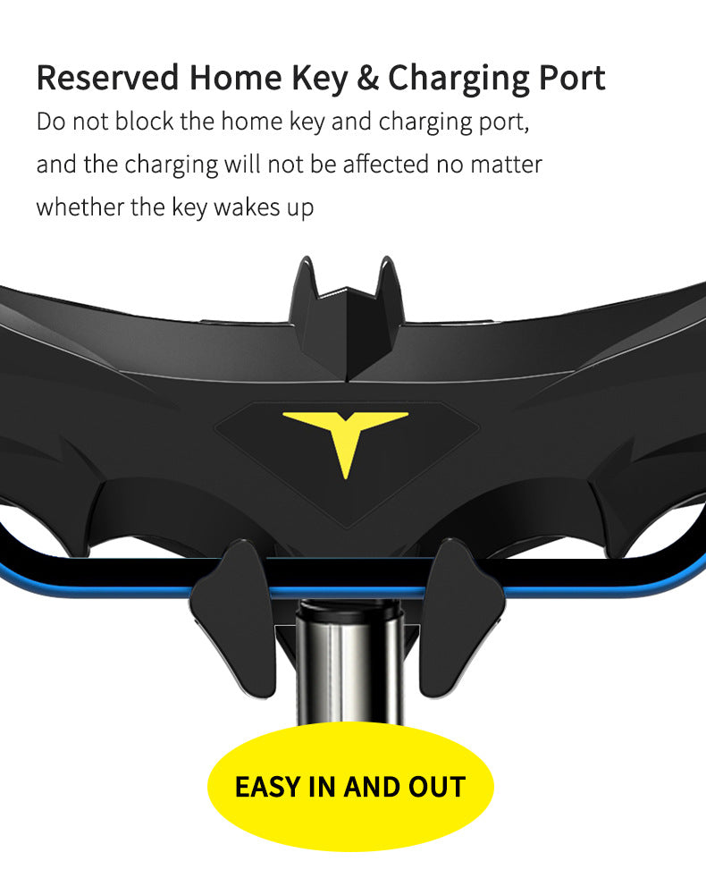 Black Creative Bat-Style Gravity Car Phone Mount - Secure Air Vent Holder with 360 Rotation - Image 5