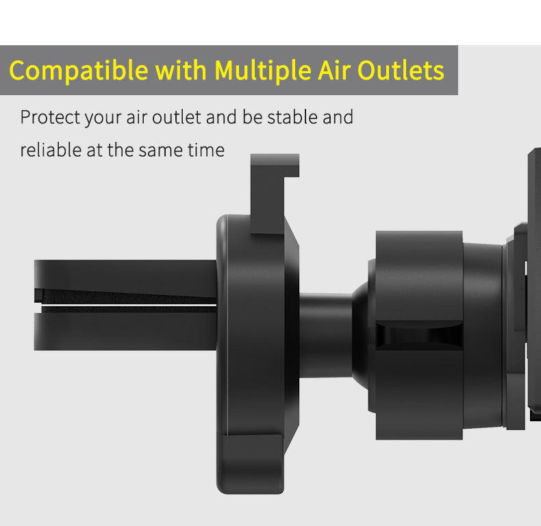 Black Creative Bat-Style Gravity Car Phone Mount - Secure Air Vent Holder with 360 Rotation - Image 6