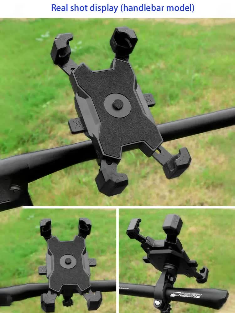 Red and Black Secure Grip Bike Phone Mount - Adjustable 360 Rotation Bicycle Handlebar Holder, Universal Cradle for MTB & Road Cycling - Image 4