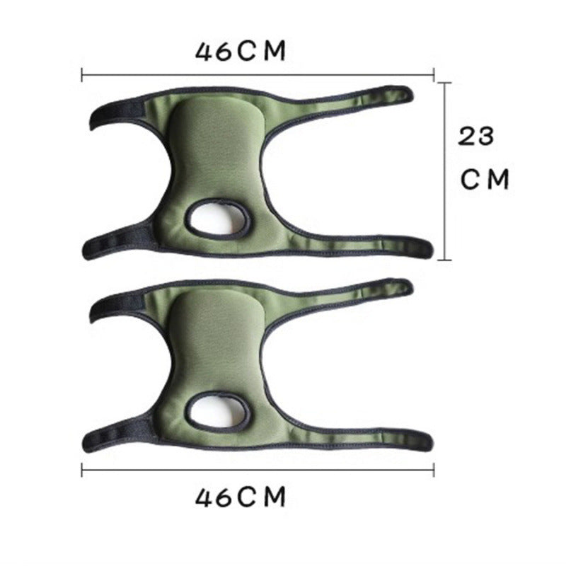 Green Adjustable Gardening Knee Pads - Comfortable Neoprene Knee Protectors for Weeding & Outdoor Work - Image 3
