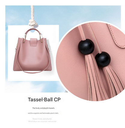 Brown Chic 3-Piece Women's Handbag Set - PU Leather Tote, Crossbody Bag & Clutch Purse - Image 2