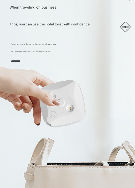 2 Pcs White Automatic UVC Toilet Sanitizer Light - Rechargeable Portable Sterilizer for Bathroom Hygiene - Image 8