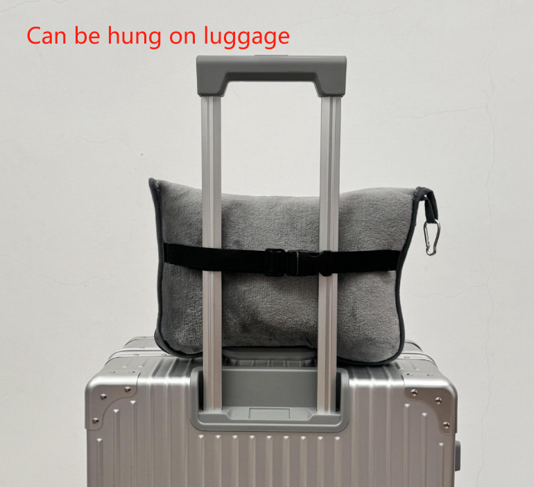 Grey Multi-Function 2-in-1 Travel Blanket with Storage - 50 x 60 in (127 x 152 cm) Lightweight Airplane Companion - Image 2