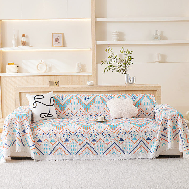 Nordic-Style Full-Cover Sofa Blanket - 180 x 230 cm Minimalist, Stain-Resistant, All-Season Two-Seater Sofa Protector - Image 2