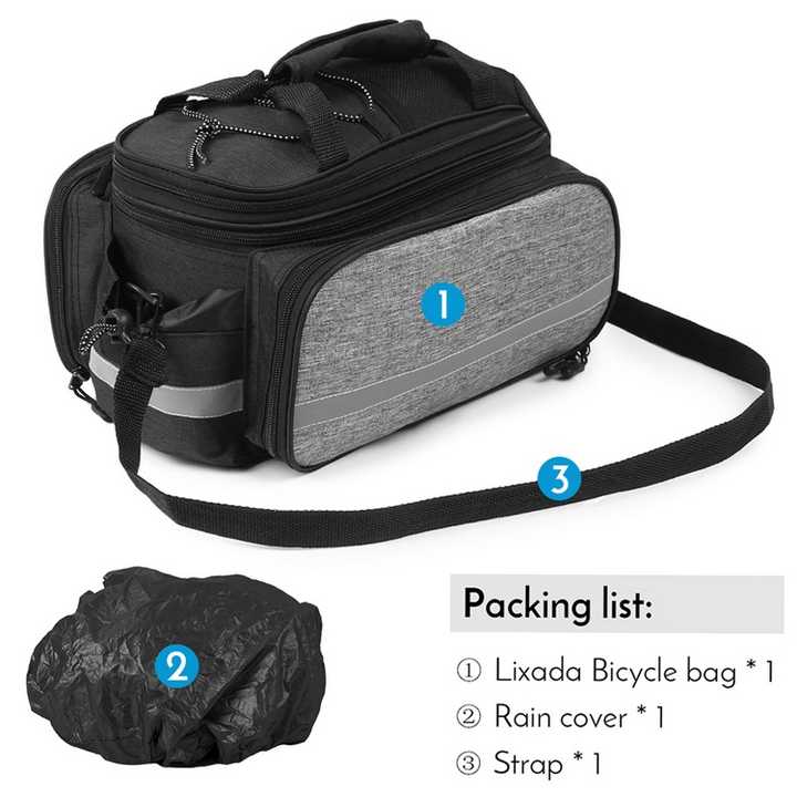 Insulated Bike Rear Rack Bag - Waterproof Storage Bag with Soft PE Padding for Cycling - Image 4