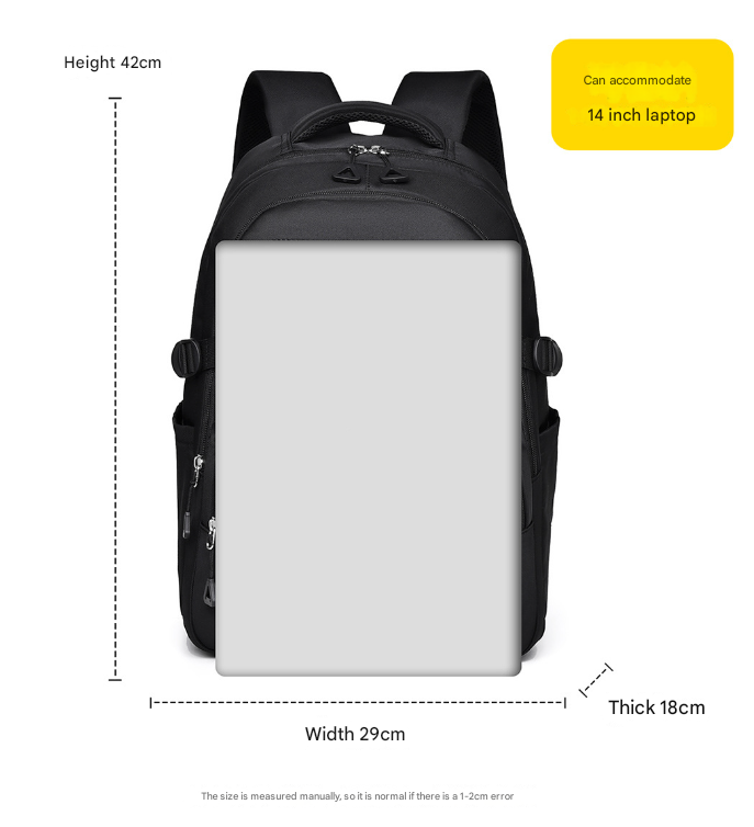 Pink Trendy Korean-Style Large-Capacity Backpack for Women - 14" Laptop Travel Bag - Image 2
