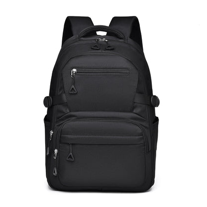 Black Trendy Korean-Style Large-Capacity Backpack for Women - 14" Laptop Travel Bag